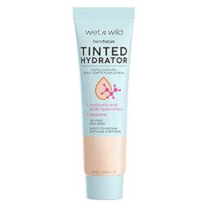 wet n wild Bare Focus Tinted Hydrator Matte Finish, Light Medium, Oil-Free, Moisturizing Makeup | Hyaluronic Acid | Sheer To Medium Coverage