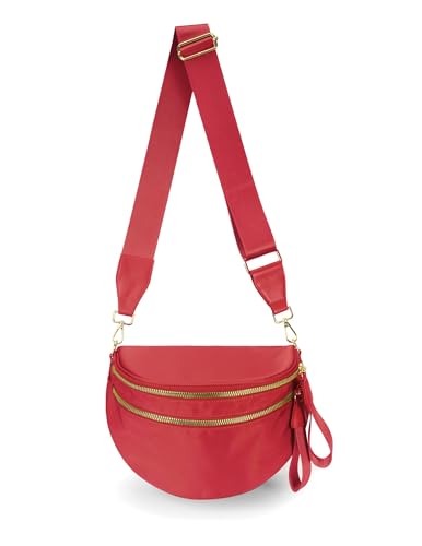 Image of FEIBOON Spacious Nylon Crossbody Bag Bum Bag Handbags Wallets Purses Trendy Shoulder Bag for Women