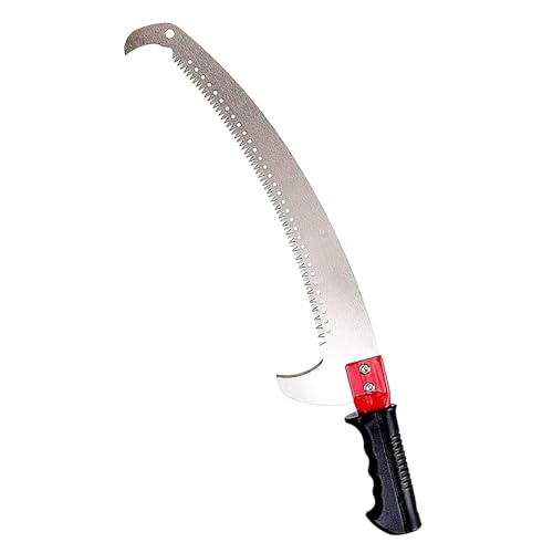 Image of Cinagro Pruning Saw with Curved Blades, Comfortable Grip Handle, Triple-Cut Razor Teeth, Heavy Duty with Pole Fixing Slot, Hand Saw, Professional Pruning Saw with Hook, Rust Resistance, Tree Cutter