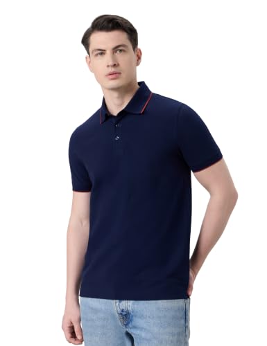 Image of Symbol Premium Men's Cotton Stretch Solid Polo T-Shirt (Regular Fit | Pique Knit)