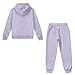 Watdotory Light Cartoon Sharks Youth Tracksuit with Kangaroo Pocket and Long Sleeve Hoodie 10-11Y for Outdoor Wear, Stretchy All-Day Comfort Purple