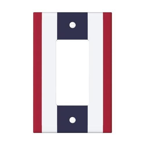 Cubiertas de salida con estampado de bandera de Tailandia, 1 placa de pared de tamaño estándar, cubiertas de placas frontales de policarbonato de doble salida