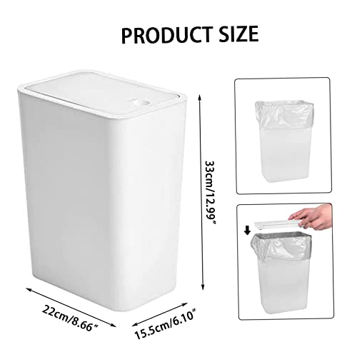 Papelera de baño de 9,1 L compacta que soluciona la falta de espacio en aseos 4