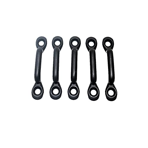 5 Pack Military Canvas Tarp/Canvas Hook (B) Tie Down, fits M998 Humvee M1102 Strap (Black)