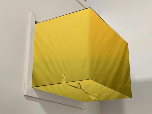 Image of Stylista Polyester Window ac Cover Suitable for O-General 1.1 Ton AMGB12FAWB-B, Yellow Color Elastic fit Cover for Front and Rear of Window Ac