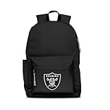 Las Vegas Raiders Campus Laptop-Rucksack, leicht, 43,2 cm (17 Zoll), ideal für Fitnessstudio, Arbeit, Wandern, Reisen, Schule, Wochenenden und Pendeln