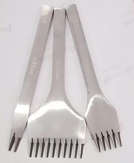Manual customization White Steel Diamond Chisel Polished Prongs Leather Hole Punch Stitching Tools (3.85mm) - (Color: 1)