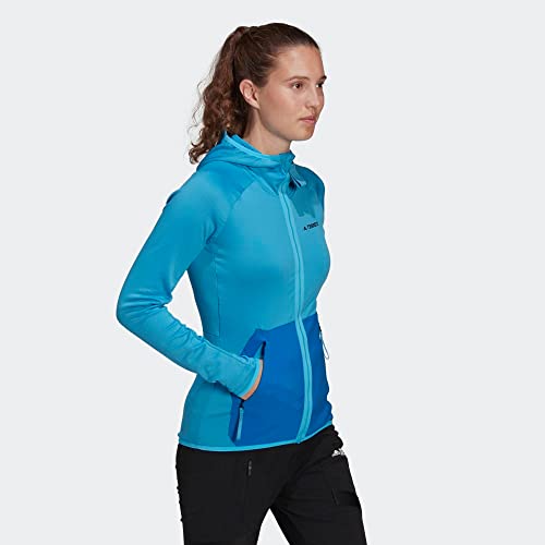 Image of adidas womens Terrex Tech Fleece Light Hooded Hiking Jacket