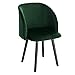WOLTU 1 x Chaise de Salle à Manger Chaise de Repas en Velours Fauteuil de Cuisine,Vert Foncé BH121dgn-1