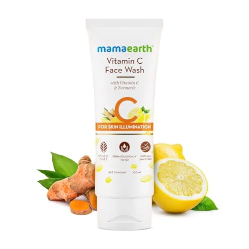 Mamaearth Vitamin C Face Wash with Vitamin C and Turmeric for Ski...