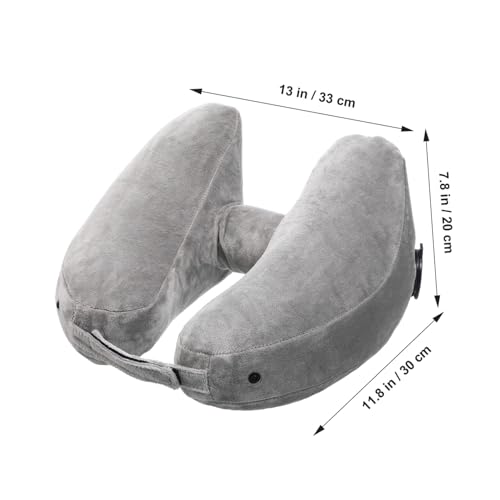Oreiller gonflable pour cou avec capuche voyage avion