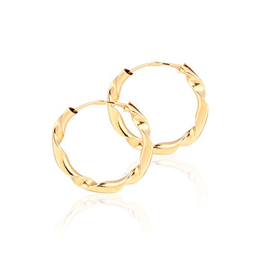 Boucles d'Oreilles Enfant créoles Or Jaune 18 Carats