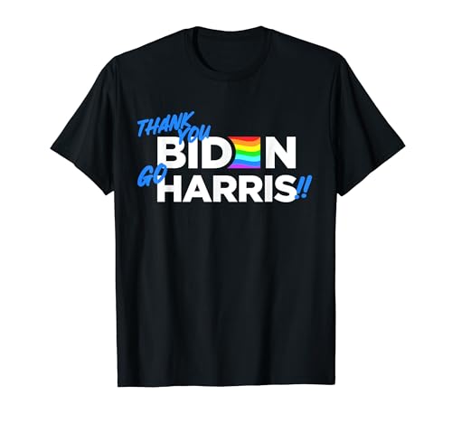 Drapeau LGBTQ « Thank You Joe Biden Go Kamala Harris » T-Shirt