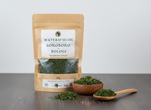 Levl Origin's Waterleaf Séché Bokoboko, Plante Traditionnelle Africaine, 50g, Ingrédient Naturel pour Soupes et Sauces