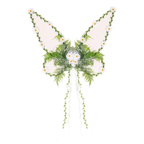 Ruwshuuk Alas de elfo para adultos, alas de mariposa con zarcillos, accesorio de fiesta para actuaciones escénicas, fiestas, Navidad, Halloween, carnaval, maquillaje