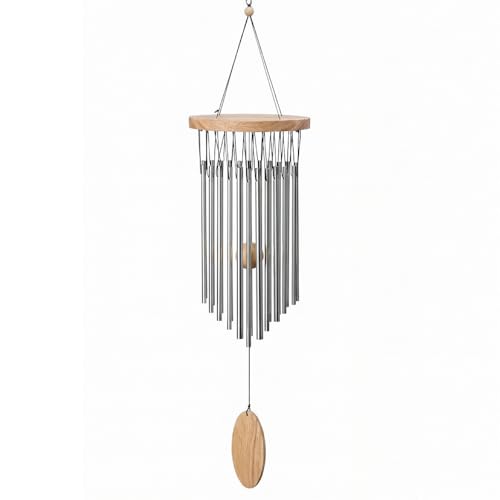 ONECK Carillón de Viento, Timbre de Viento con 22 Tubos de Aleación de Aluminio Campanas de jardín de Metal Carillón de Viento para la Decoración de Jardín, Patio, Balcón, Árbol y Hogar