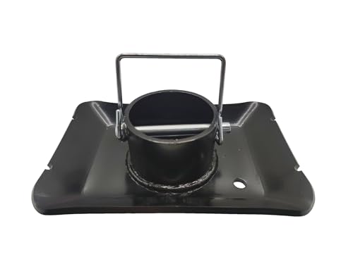 Trailer Jack Foot Plate 5000lbs Capacity with Pin Base for Boat Hitch Camper A-Frame Boat RV - Removable Trailer Foot Plate (Black)
