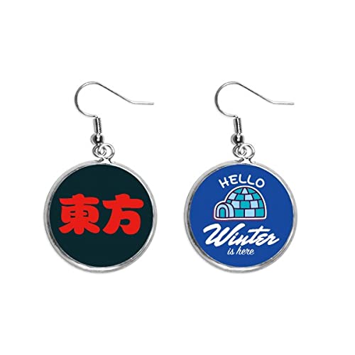 Pendiente de hielo de invierno con acabado cristalino joyeria fina de gota china