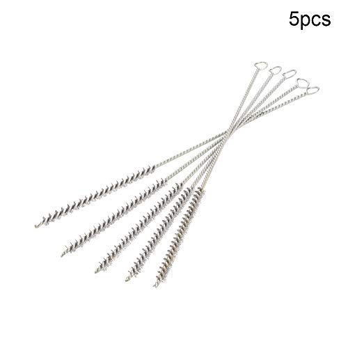 Image of Utoolmart Steel Wire Cleaning Brush, Spiral Power Brush, 0.3-inch Diameter 12-inch Length, 5pcs
