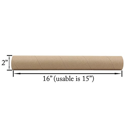 12 Pack of Mighty Gadget (R) Kraft Mailing Tube with Plastic end caps (2” x 15”) - Thumbnail 3
