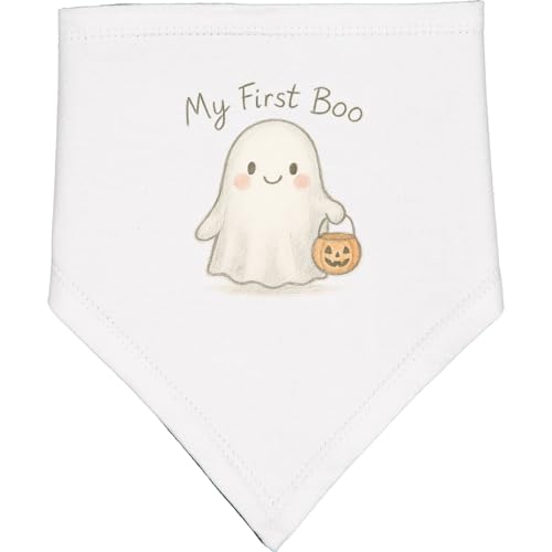 inktastic My First Boo Cute Ghost Halloween Outfit Baby Bandana Bib