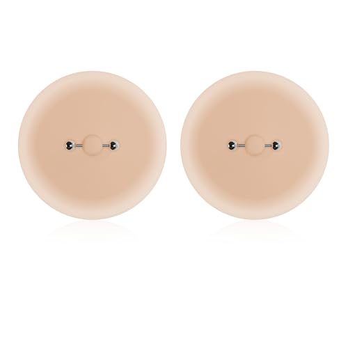 mayoken® Wiederverwendbare Nippel Cover mit Piercing-Style Schmuck, Unsichtbare Silikon Pasties für Männer & Frauen – Wasserfest, Hautfreundlich, Ideal für Festival, Party, Rave Outfits