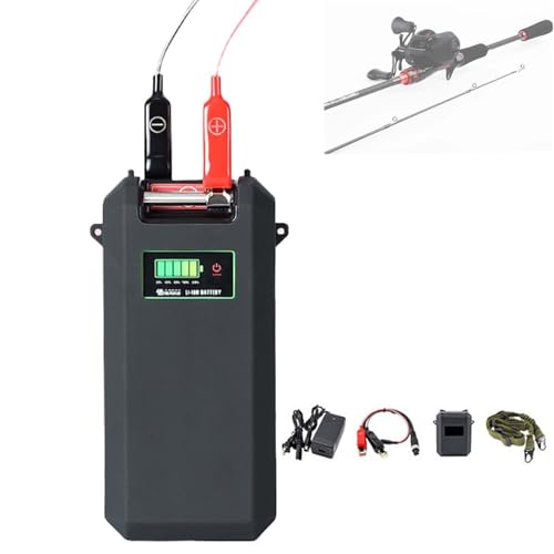 HSSYTZOUL Treuil électrique 14,8V Batterie au Lithium 7500mAh 10000mAh 15000mAh Batterie de Moulinet de pêche avec indicateur de Charge et Chargeur Batterie pour Canne à pêche,10000mah