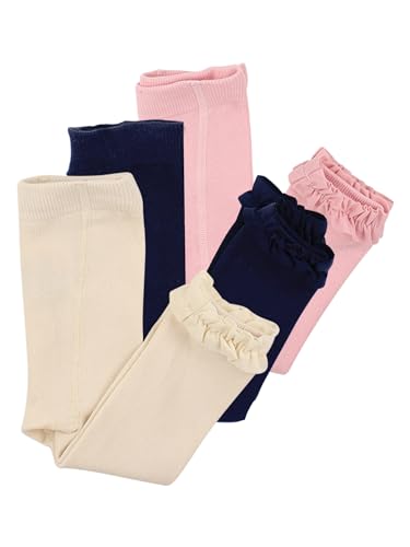 RuffleButts Baby/Toddler Girls 3-Pack Footless Ruffle Tights