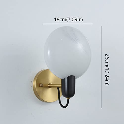 Applique Murale LED en Laiton et Effet Marbre H10.24in - 8