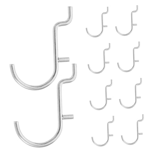 LIFKICH Garage Pegboard Hooks Heavy Duty Hook Set 10pcs for Tool Organization Home and Office Use