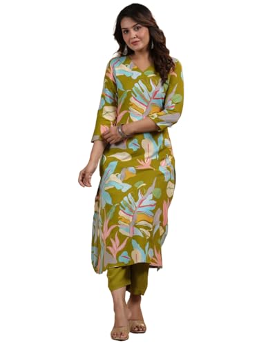 Image of ANNI Designer Women's Chanderi Straight Printed 2Pc Kurta Set