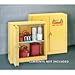 Lyon 5440N Standard Steel Flammable Liquid Cabinet, 30 Gallon Capacity, Manual Close Door, 1 Shelves, Yellow, 44" Height, 43" Width, 18" Length