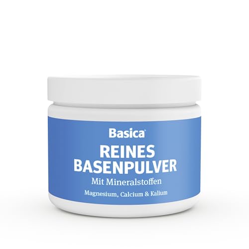 Basica® Pur Basenpulver zum Auflösen in Wasser | für eine normale Säure-Basen-Balance | vegan, laktosefrei & ohne Zucker | verschiedene basische Mineralien und Spurenelemente | 240 g Dose