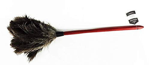 Aayu 28-29" Ostrich Feathers Duster 28 Inches | Natural For Cleaning Supplies And Feather Moping Genuine W/Long Wooden Handle Eco-Friendly Easy To Use Reusable (70 Cm) #TOP5