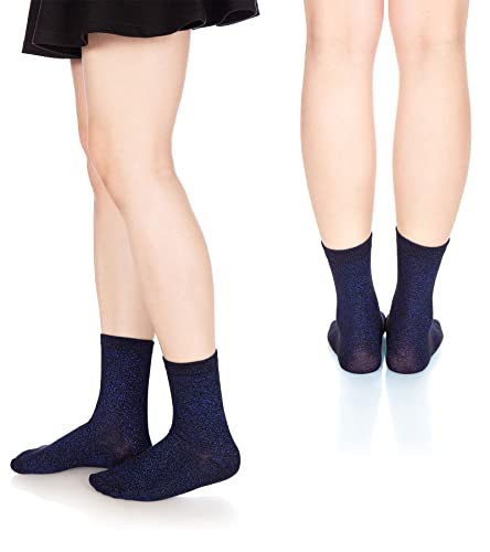 Dani's Choice Daily Fab Women's Glitter Metallic Micro Crew Quarter Socks - Perfect for Everyday Wear3