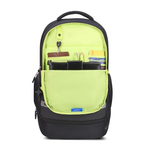 Image of Skybags Basecamp 17 Inch Compatible Laptop Backpack 40L | 3 Compartments with Quick-Access Front Pocket & Rain Cover | Tablet Sleeve & Side Bottle Pocket | Office & Travel Backpack for Men & Women