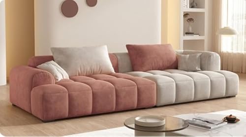 Image of LEGACY OF COMFORT Classic 87 inch 3-Seater Sofa - Timeless Elegance, Lasting Comfort (Rose Pink /Ivory)