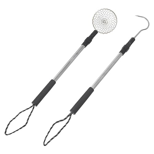 Gogogmee Telescopic Beach Shovel Sand Sifter with Aluminum Rod and Large Scoop for Shell Collecting Rock Hunting and Sand Digging Suitable for All Ages Outdoor Treasure Hunting