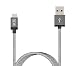 TUDIA 3ft Nylon Braided USB Cable with Lightning Connector [Apple MFi Certified] for iPhone 6 / 6 Plus / 6S, iPad Air 2 and More (Midnight Gray)