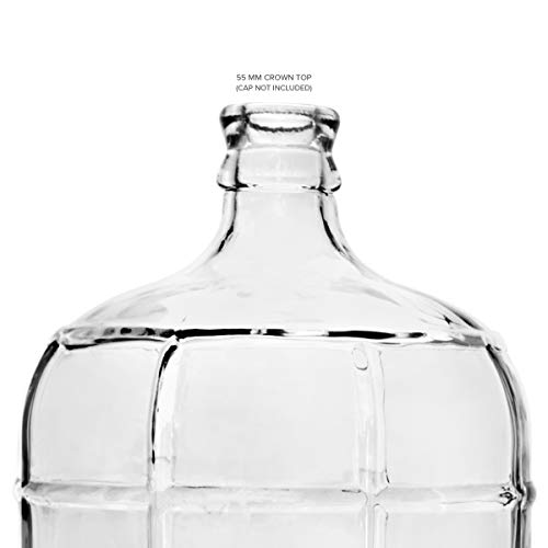 geo sports bottles 3 gallon round glass carboy fits 30mm cork finish or 55mm push cap home brew clear glass bt3gg