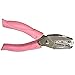 Handheld Hole Paper Punch Puncher for Craft Paper Tags Clothing Ticket DIY Scrapbook Tool, with Pink Soft Handheld Grip (Heart Shaped 1/4 inch)