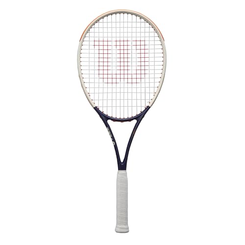 Wilson Racchetta da Tennis Roland-Garros Triumph, Offre una Portata Migliorata, Un'Agilità Superiore e Uno Sweet Spot Migliorato, Lavorazione Elegante, Colore: Blu Navy/Bianco, Taglia: 2