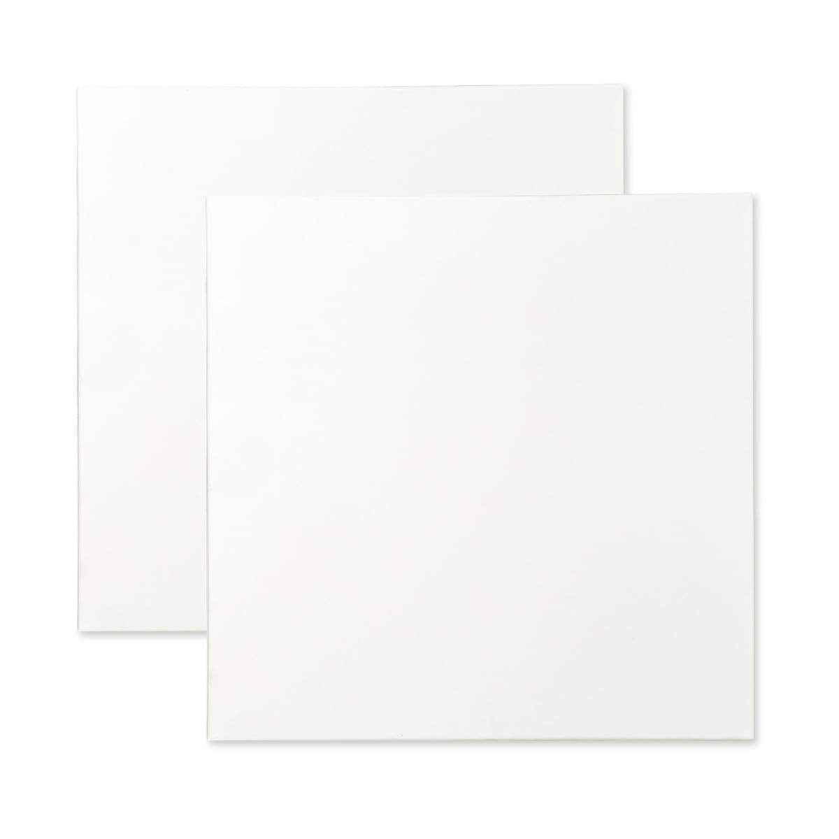 KINGART Lienzo estirado (809-2), 20 x 20 pulgadas, 100% algodón, imprimado con gesso, paquete de 2