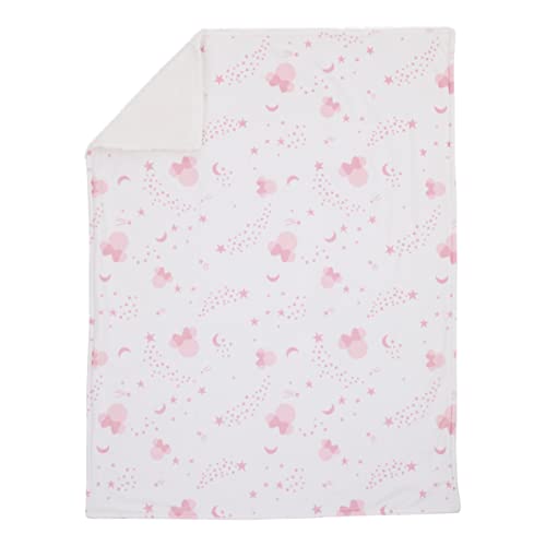 Image of Disney Minnie Mouse Twinkle Twinkle Minnie Pink and White Super Soft Baby Blanket