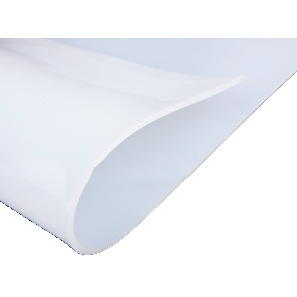 Biały arkusz gumy silikonowej, uszczelka żaroodporna, do hydrauliki DIY ochrona materiału wsporniki uszczelniające zderzak poziomujący-solidna kwadratowa mata(500x500x2.5mm)