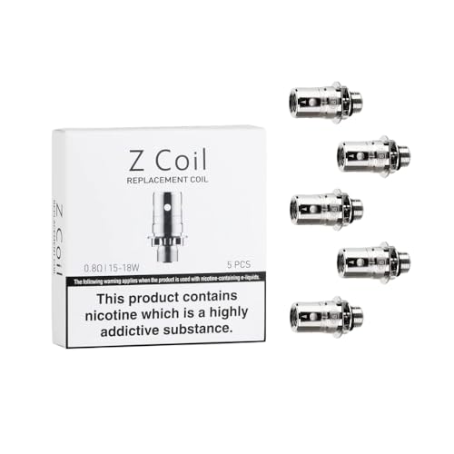 Innokin Zenith Z Coils - Pack of 5 Innokin Zlide Adept Kit CoolFire Mini MTL Vaping Haman Long-Lasting Performance No Nicotine (0.8 Ohm)