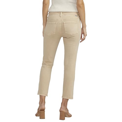 JAG Women's Cassie Mid Rise Cropped Pants, Humus, 123