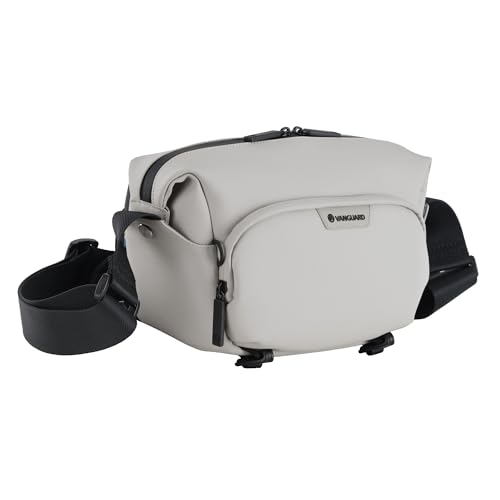 Image of Vanguard VEO Lite S4L Camera & Everyday Shoulder Bag (Cream) - Fits Mirrorless Camera + 1-2 Lenses, 8.3 inch Tablet Sleeve, Removable Dividers, Easy-Clean Water-Resistant Design