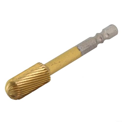 Sechskant-Drehfräser, Hartmetall-6,35-mm-Schaft für Holzschnitzerei, Aluminium- und Kunststofffräsen, ideal für DIY-Gravurprojekte (H)