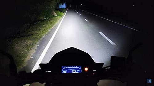 Image of 12V Waterproof Fog Lamp with 15 LEDs ? Off-Road Motorcycle & Scooty Bar Light (Pack of 2, White)